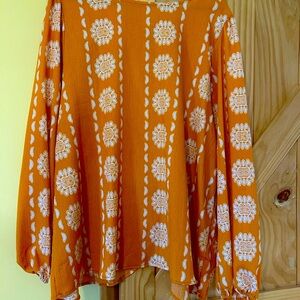 LuLaRoe Floral Mustard Women's Top